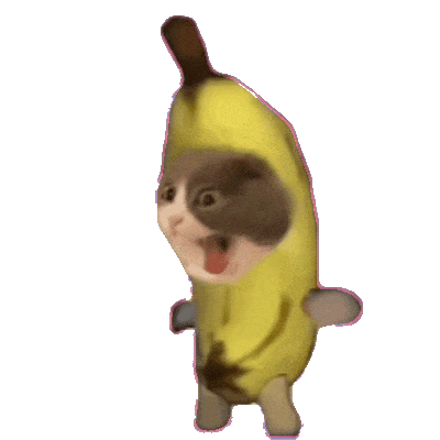 香蕉猫表情包合集_9张香蕉猫meme动图gif（可下载）