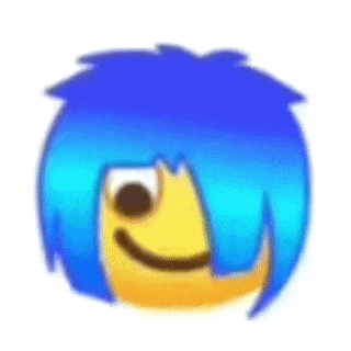 蓝色杀马特头发小黄人表情包_各色杀马特emoji（可下载保存）